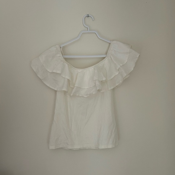 H&M White Ruffled Sleeveless Blouse - Picture 1 of 5